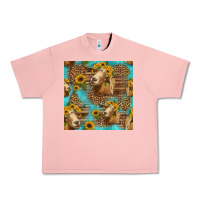 Salmon goat sunflowers seamless pattern Urban Heavy Tee - HRA Design Shop