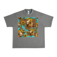 Tornado goat sunflowers seamless pattern Urban Heavy Tee - HRA Design Shop