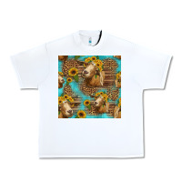 White goat sunflowers seamless pattern Urban Heavy Tee - HRA Design Shop