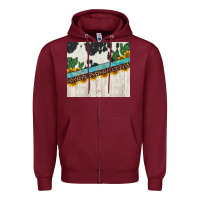 Burgundy cowhide sunflowers cactus Zipper Hoodie - Jasminsmagicworld