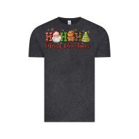 Vintage Black hohoho merry christmas santa coffee cup tree cooki Vintage Tee - FaDigitalArtStudio
