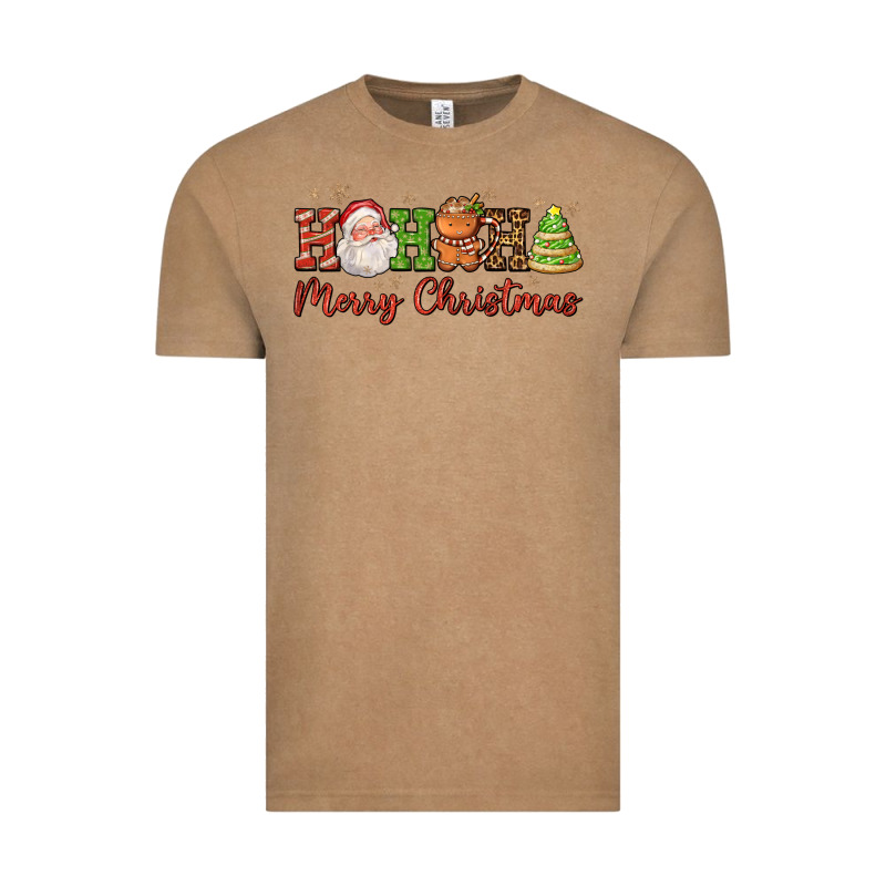 Hohoho Merry Christmas Santa Coffee Cup Tree Cooki Vintage Tee by FaDigitalArtStudio | Teevron