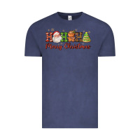 Vintage Denim hohoho merry christmas santa coffee cup tree cooki Vintage Tee - FaDigitalArtStudio