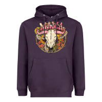 Plum bullskull mama Heavyweight Hoodie - NancyCooperArtShop