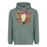 Sage bullskull mama Heavyweight Hoodie - NancyCooperArtShop