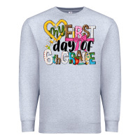 Heather Grey my first day of 6th grade Premium Sweatshirt - NancyCooperArtShop