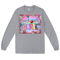 Heather Grey school nurse tumbler Long Sleeve Tee - BundleAndBundleShop