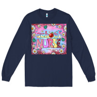 Navy school nurse tumbler Long Sleeve Tee - BundleAndBundleShop