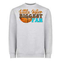 Heather Grey little sister biggest fan Heavyweight Sweatshirt - HRA Design Shop
