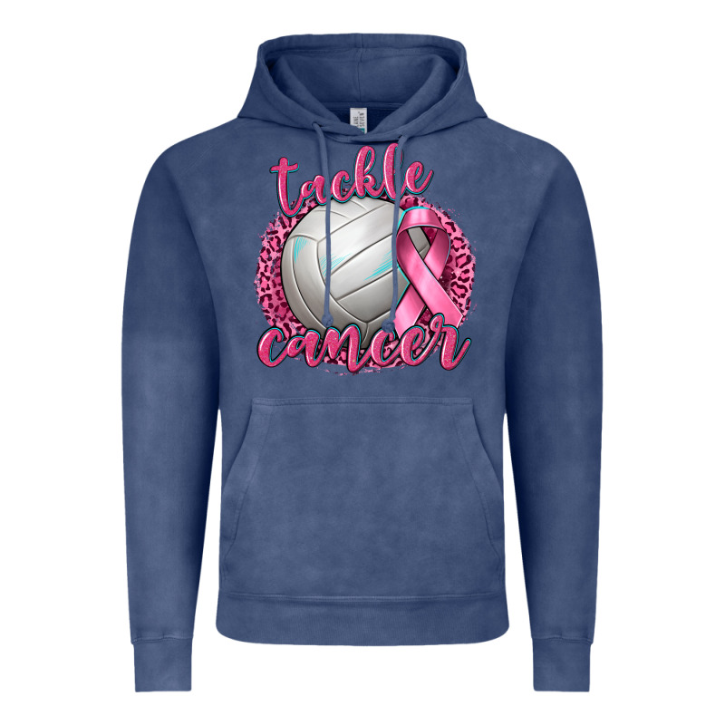 Tackle Cancer Volleyball Vintage Hoodie by texasbilliewilder | Teevron