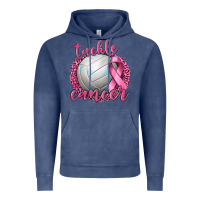 Vintage Denim Tackle Cancer Volleyball Vintage Hoodie - texasbilliewilder
