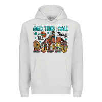 Dove Grey and they call the thing rodeo Premium Hoodie - Artiststas