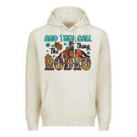 Oatmeal Heather and they call the thing rodeo Premium Hoodie - Artiststas