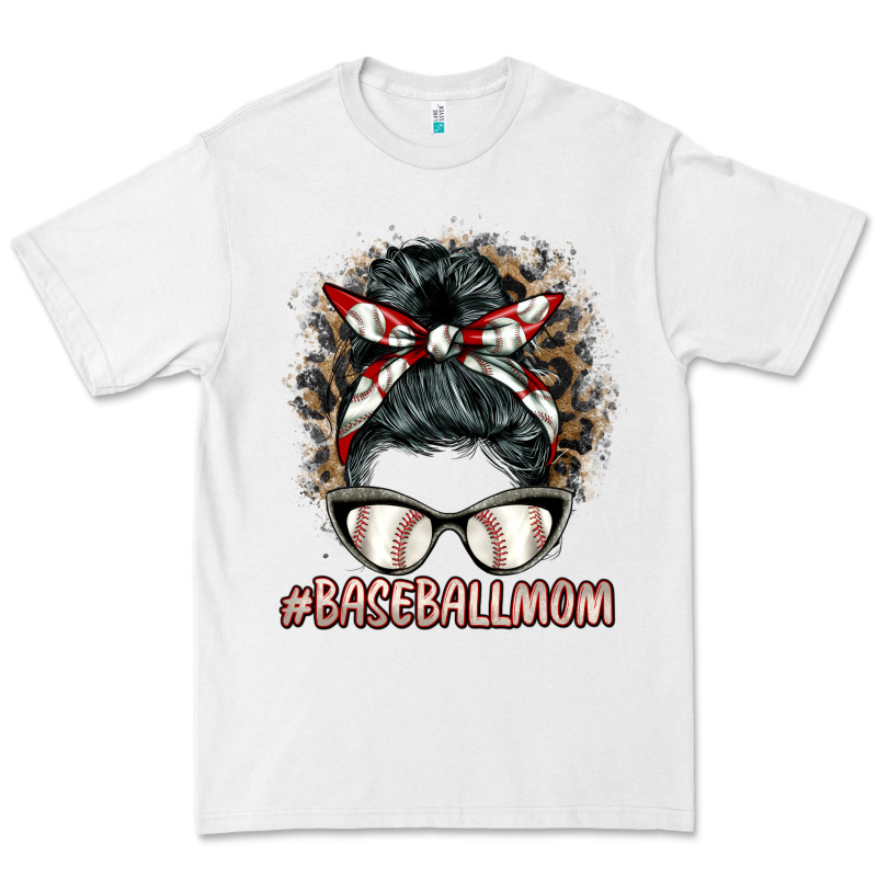 Baseballmom Messy Bun Premium Tee by BarkalooDesign | Teevron