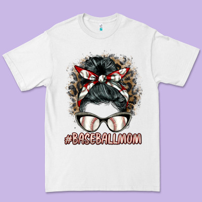 Baseballmom Messy Bun Premium Tee Designed By Barkaloodesign