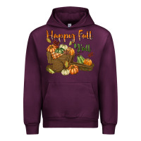 Mauve Wine Happy Fall Y'all Urban Hoodie - texasbilliewilder
