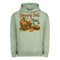 Pigment Oil Green Happy Fall Y'all Urban Hoodie - texasbilliewilder