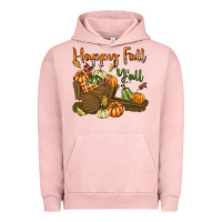 Pigment Salmon Happy Fall Y'all Urban Hoodie - texasbilliewilder