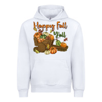 White Happy Fall Y'all Urban Hoodie - texasbilliewilder