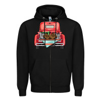 Black Christmas truck Zipper Hoodie - BarkalooDesign
