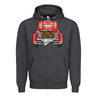Smoke Christmas truck Zipper Hoodie - BarkalooDesign