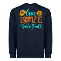 Navy live love basketball Heavyweight Sweatshirt - HRA Design Shop