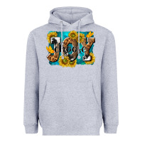 Heather Grey choose joy Heavyweight Hoodie - NancyCooperArtShop