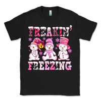 Black freaking freezing with Snowmans Classic Tee - AdoDesignShop