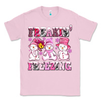Bubblegum Pink freaking freezing with Snowmans Classic Tee - AdoDesignShop