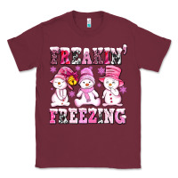 Burgundy freaking freezing with Snowmans Classic Tee - AdoDesignShop