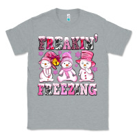 Heather Grey freaking freezing with Snowmans Classic Tee - AdoDesignShop