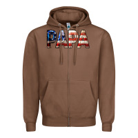 Chestnut American Papa Zipper Hoodie - LillyAllenDesigns