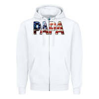 White American Papa Zipper Hoodie - LillyAllenDesigns