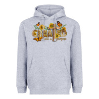 Heather Grey created with a purpose with sunflower and butterfl Heavyweight Hoodie - NancyCooperArtShop