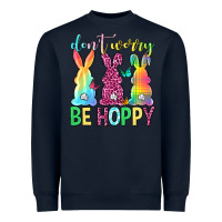 Navy Don't worry be hoppy Easter Day Heavyweight Sweatshirt - Neo Western