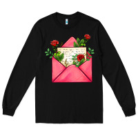 Black pink letter Long Sleeve Tee - AdoDesignShop