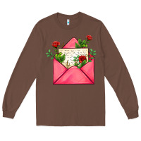 Chestnut pink letter Long Sleeve Tee - AdoDesignShop