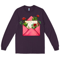 Plum pink letter Long Sleeve Tee - AdoDesignShop