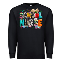 Black school nurse Premium Sweatshirt - NancyCooperArtShop