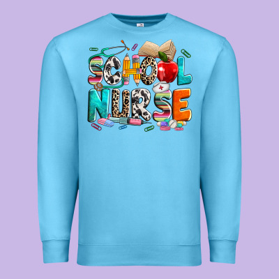 School Nurse Premium Sweatshirt Designed By Nancycooperartshop