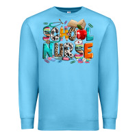 Ocean Blue school nurse Premium Sweatshirt - NancyCooperArtShop