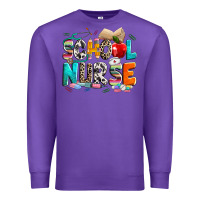 Purple school nurse Premium Sweatshirt - NancyCooperArtShop