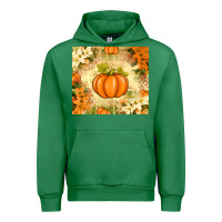 Emerald Fall Pumpkins with Flowers Urban Hoodie - texasbilliewilder