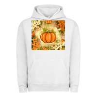 Pigment Lunar Rock Fall Pumpkins with Flowers Urban Hoodie - texasbilliewilder