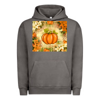 Pigment Tornado Fall Pumpkins with Flowers Urban Hoodie - texasbilliewilder