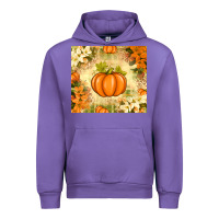Tulip Fall Pumpkins with Flowers Urban Hoodie - texasbilliewilder