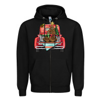Black Christmas truck Zipper Hoodie - BarkalooDesign