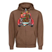 Chestnut Christmas truck Zipper Hoodie - BarkalooDesign