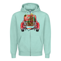 Seafoam Christmas truck Zipper Hoodie - BarkalooDesign