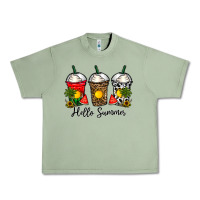 Oil Green hello summer Urban Heavy Tee - CowhideDigitalArt